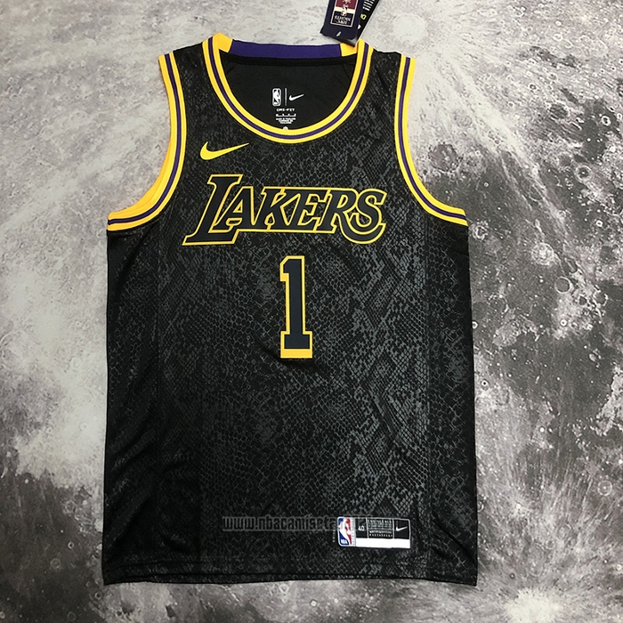 Camiseta Los Angeles Lakers D'Angelo Russell #1 Mamba 2021-22 Negro